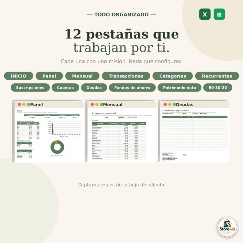 Finanzas Personales En Español 2026 | Plantilla Excel Y Google Sheets ...