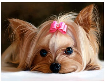 avald Yorkshire Terrier 03 Art Print on Watercolor Paper