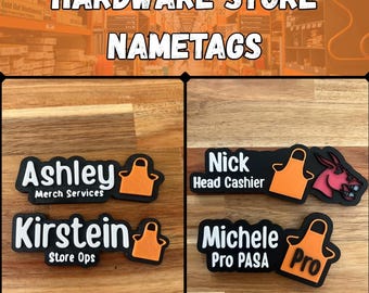 THD Store Name Tags, Name + Role + Icon