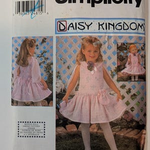 Simplicity 9656 – Girls’ Daisy Kingdom Dress – Sewing Pattern – Size BB (5–8) – UNCUT