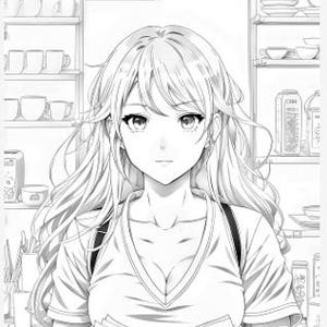 Anime Girl Coloring Book PDF - 42 Printable Pages | Digital Download Japanese Manga Style Art for Teens and Adults