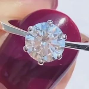 Round Cut 2 Carat IGI Certified E Color VVS2 Clarity Lab Created Excellent Cut Round Brilliant Diamond Solitaire Engagement Ring 14k Gold