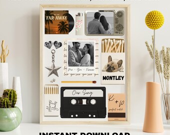 Editable Matchbook Poster Template: Vintage Style Wall Art (Digital Download)