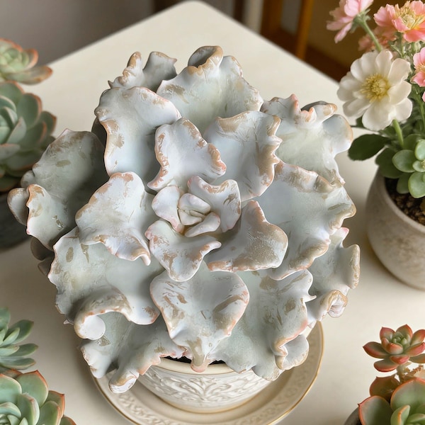 Crispate Beauty Rare Succulent Plants, 3.5" Green Imported Live Succulent Plant, Indoor Office Wedding Party Decor Gifts
