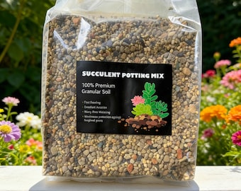 Inorganic Succulent Soil Mix 2.5/5 lb, Fast Draining Granular Potting Mix for Cactus, Bonsai & Indoor Plants