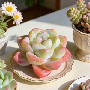 Echeveria ‘Ice Green’ 1/3pcs Succulents Plants Live, Bare root without soil pot,Garden Lovers,Wedding Favors,for Indoor Home Office Gift