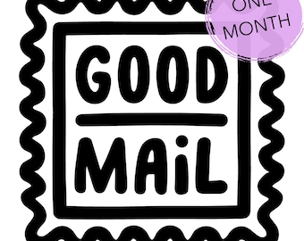 Good Mail Subscription Box | Monthly Letter, Art Prints, Extras (1 Month)