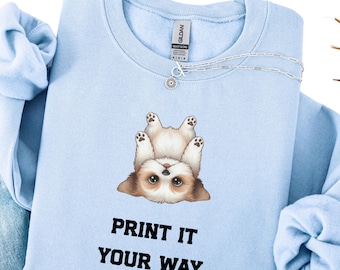 Personalized Custom Text Shih Tzu Sweatshirt Funny Dog Meme Sweater Custom Text Gift for Dog Lovers Dog Owner Gift Pet Lover Shirt