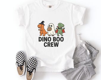 Cute Spooky Dino shirt Dino Boo Crew Halloween Shirt Dinosaur Kids Shirt Back To School Shirt Halloween Kids Shirt