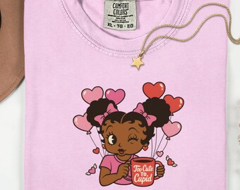 Betty Boop Valentines Shirt Comfort Colors Shirt black betty boop Valentine TShirt Valentines Gift For Her/Girlfriend