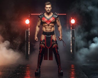 Gladiatorkilt van echt leer: aangepast herenkostuum