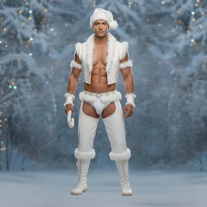 mens sexy santa union suit Snake Eye Tongue Jewelry