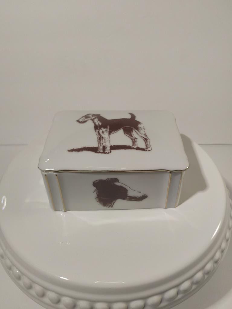 Vintage Dog Trinket Box - Etsy
