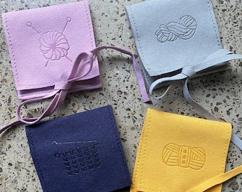 Suede Yarn Pouches