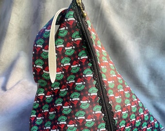 Plaid Grinch Triangle Bag (Large)