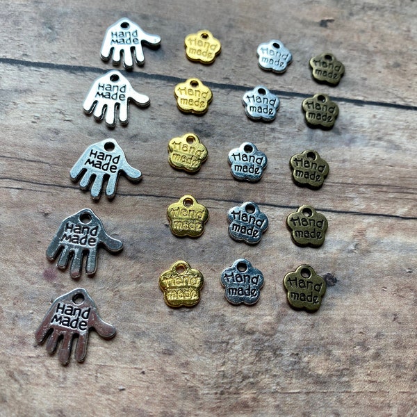 Etichette per progetti fatti a mano: set di 5 mini etichette in metallo per i tuoi progetti di maglia/uncinetto