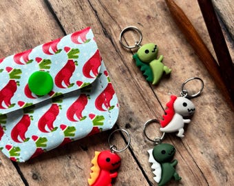 Christmas Dinosaur Pouch