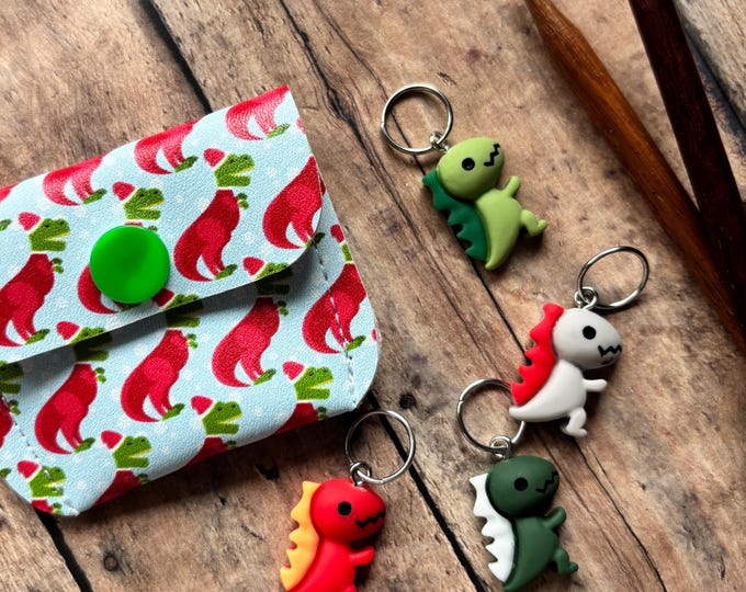Featured listing image: Christmas Dinosaur Pouch