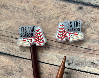 Tis the Season Christmas Tree Cake Needle Point Protectors