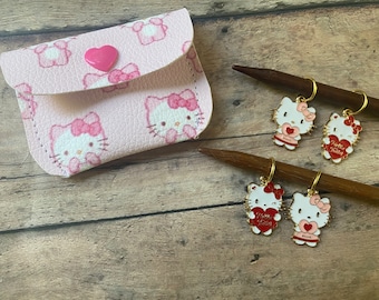 Hello Kitty Valentine’s Stitch Marker Pouch