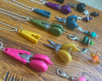 Scissor/Stitch Marker Necklace