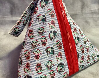 Santa Baby Yoda Vinyl Project Bag