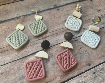 Sweater Knit Earrings