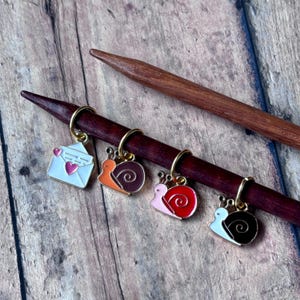 Juego de marcadores de punto para envío por correo postal, 4 marcadores de tejido para su bolsa de proyectos