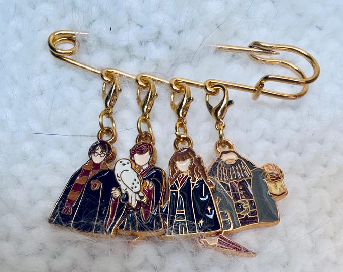 Featured listing image: Progress Keeper Pin - Harry, Ron, Hermione & Hagrid