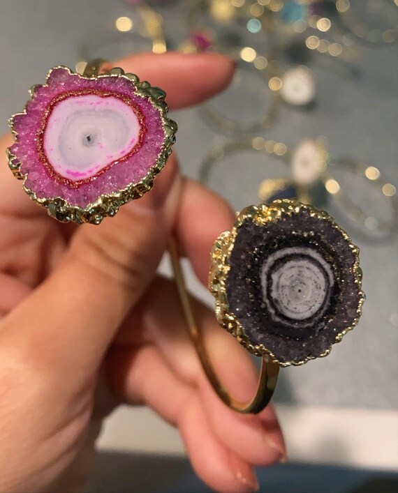 Druzy quartz bracelet sale