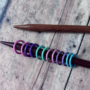 Colorful Closed Ring Markers, Set of 12 circles for your knitting bag