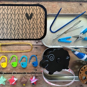 Mini Travel Kit for Knitting Notions, Airplane, TSA, Knit Night, Project Bag