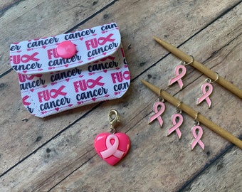 Fu** Cancer Stitch Marker Pouch