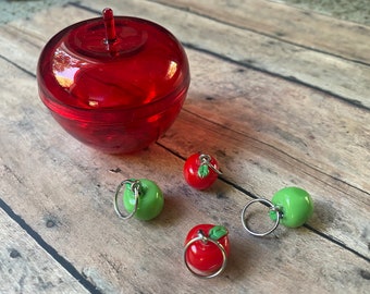 Apple Stitch Marker Jar