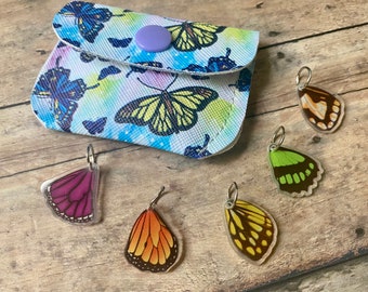 Butterfly Stitch Markers Pouch