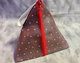 Triangle Pouch - Christmas Cacti (Large)