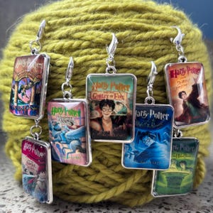 Fundas para libros de magos mágicos, marcadores de progreso, marcadores de puntos, adorno para bolso, tirador de cremallera