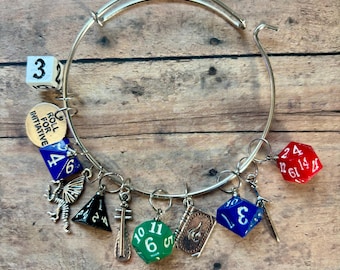 Stitch Marker Bracelet - Dungeons & Dragons