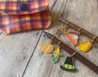 Thanksgiving Stitch Marker Pouch