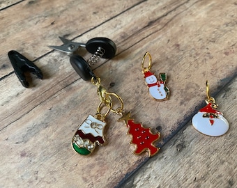Christmas Mini Scissor/Stitch Marker Set