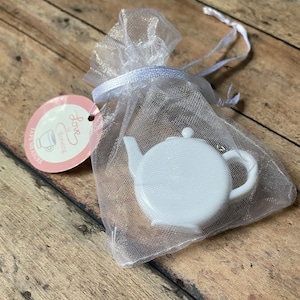 Teapot Tape Measure - 39” keychain measuring tape for sewing/knitting/crochet/embroidery
