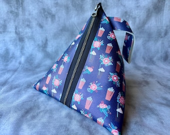 Triangle Bag - Floral Iced Coffee