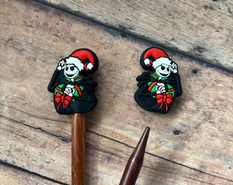 Nightmare Before Christmas Santa Jack Knitting Needle Point Protectors