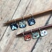 Cat knitting stitch markers - set of 6 for your knit project bag 