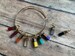 Stitch Marker Bracelet - set of 9 wood and resin knitting markers 