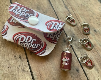 Dr Pepper Stitch Marker Pouch