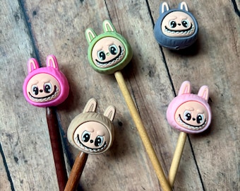 Labubu Head Point Protectors, set of 5