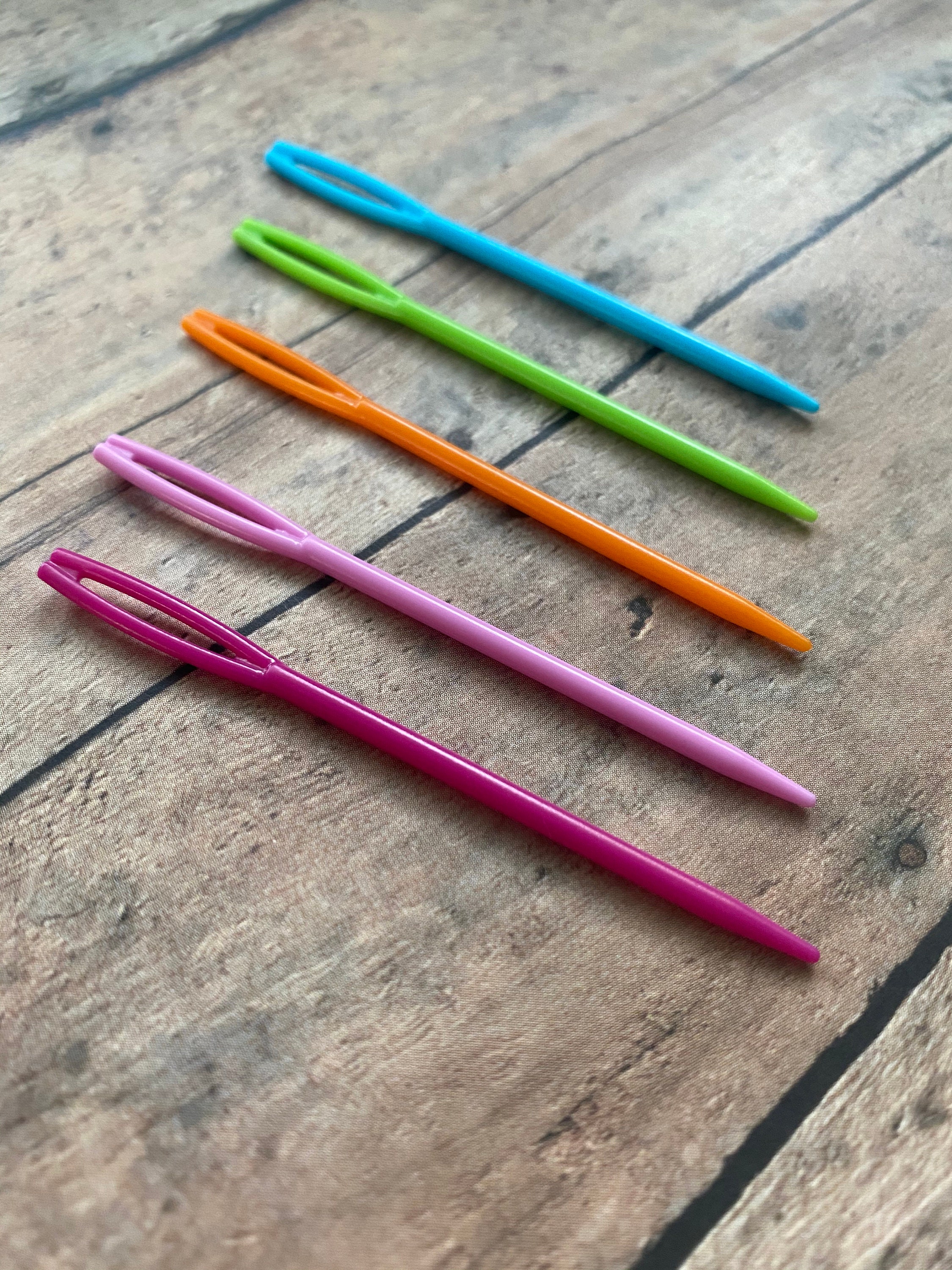 Bright Plastic Darning Needles