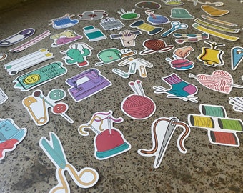 Sew/Knit/Craft stickers - pack of 50