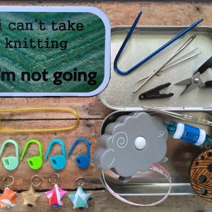 Beginner Knitter Notions Kit, Travel Knitting Tools for Airplane/TSA/Knit Gift